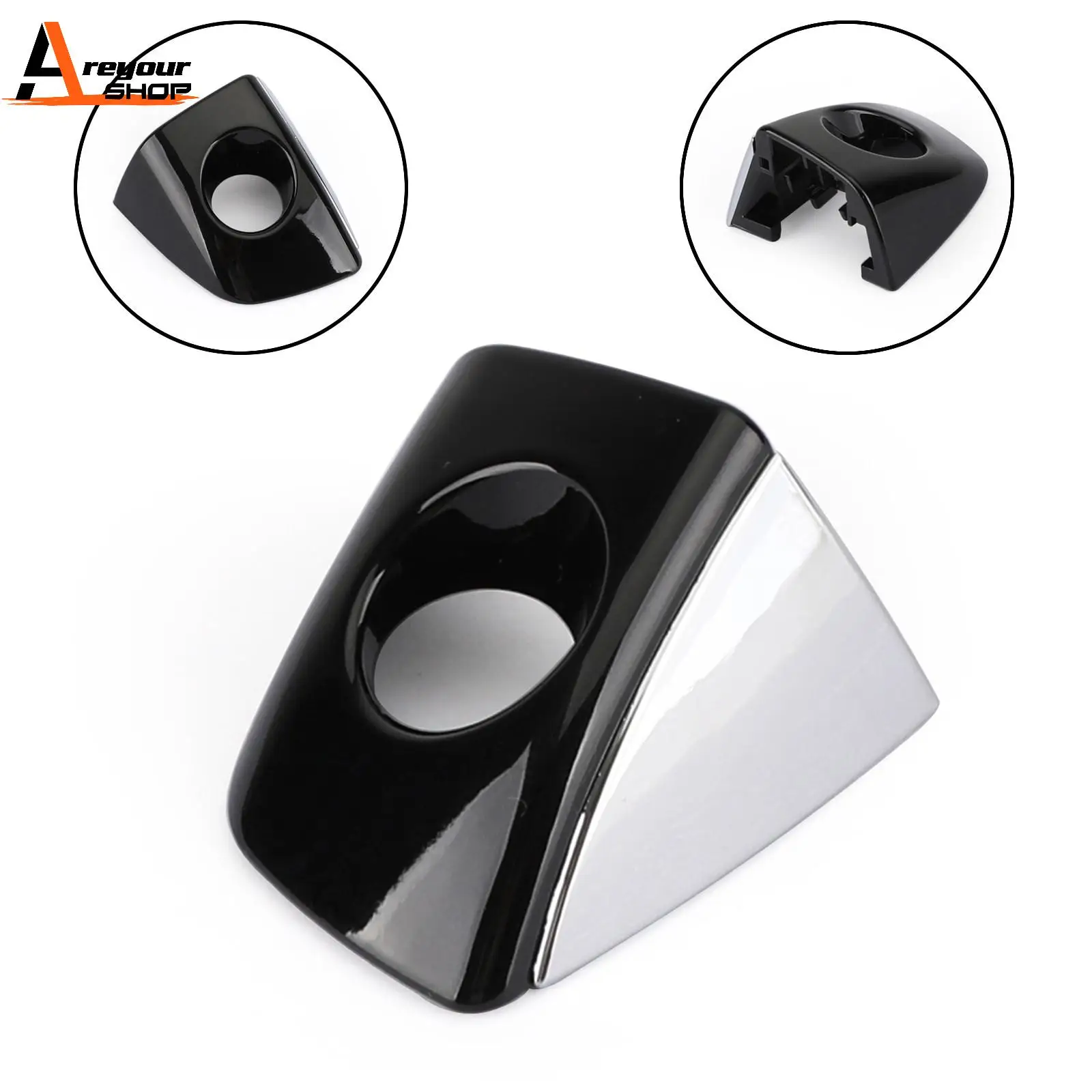 Areyourshop Chrome Front Left Cap Door Handle Key Hole Cover 4H1837879B For AUDI A6 A7 Car Auto Parts