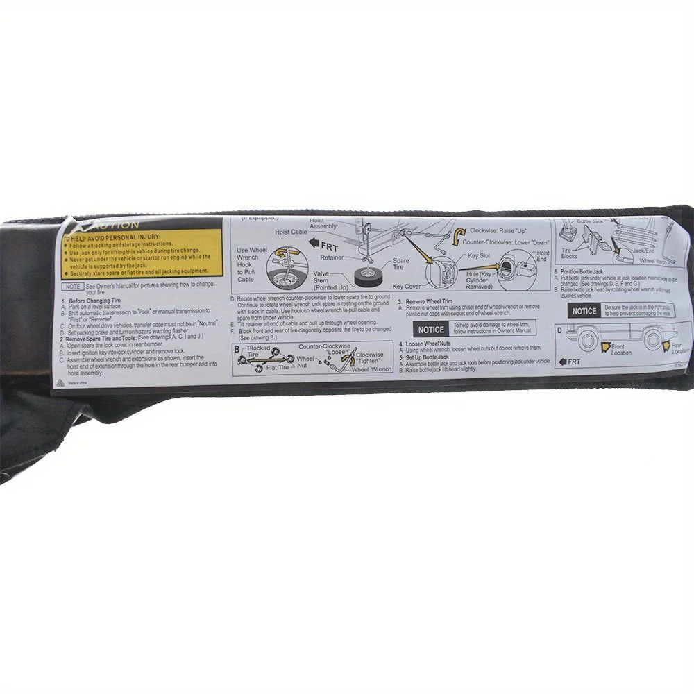 자동차 타이어 교체 도구 세트 잭 예비 러그 렌치 타이어 도구 키트 (가방 포함) 2000-2014 쉐보레 실버라도 1500 GMC 시에라용