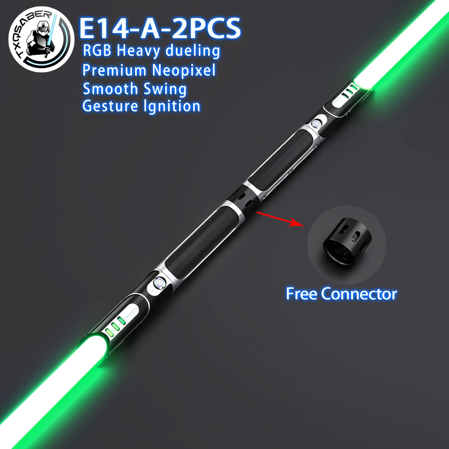 

TXQSABER 2 шт. TSK14-A RGB Heavy Dueling Neo Pixel Proffie Lightsaber Force Light Saber Smooth Swing Blaster Лазерный меч Косплей
