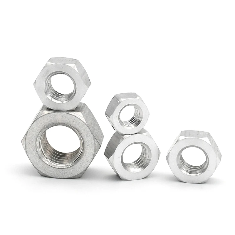 6061 #   アルミ 1 〜 50 ピース/ロット M2 M2.5 M3 M3.5 M4 M5 M6 M8 M10 M12 M14 M16 M18 M20 M22 M24 六角六角ナット DIN934