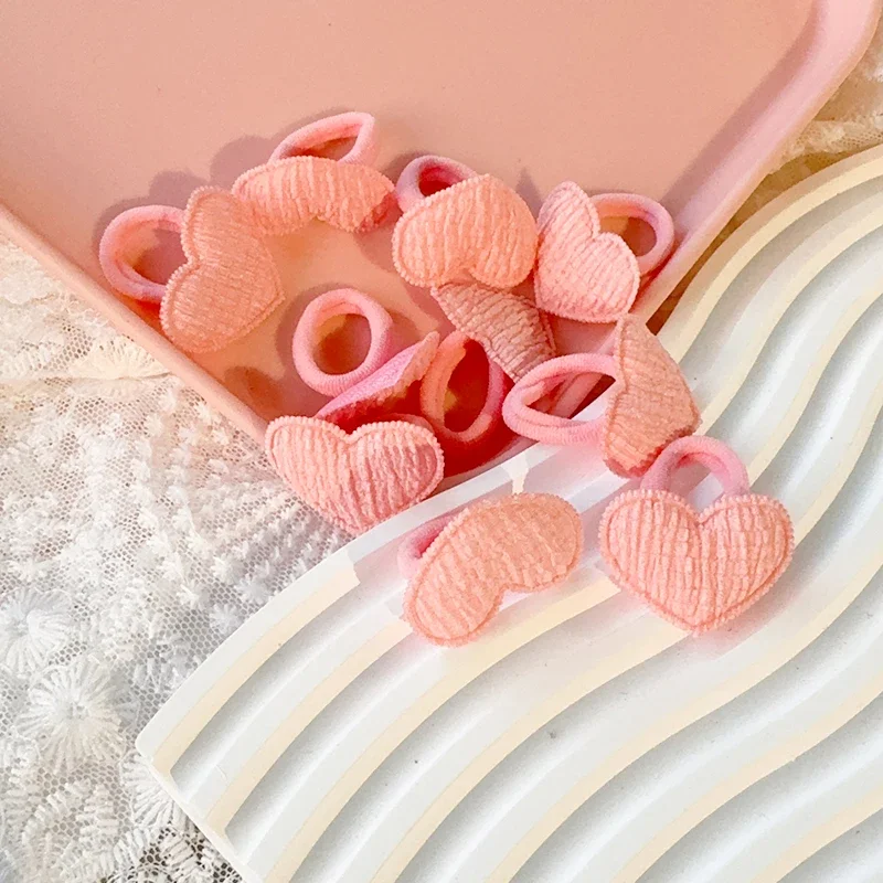 10PCS/lot لون الحلوى الاطفال العصابات الشعر المرنة الفتيات المطاط الفرقة الأطفال لطيف الطفل إكسسوارات الشعر