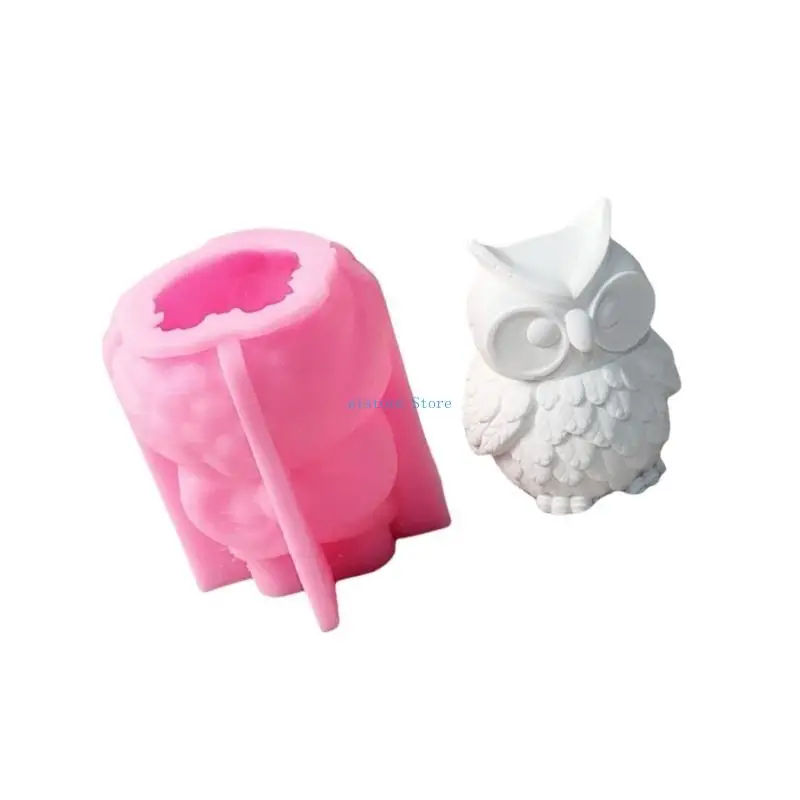 

H37D Owl Statue Silicone Molds for Epoxy Resin Home Decoration Owl Figurine Gypsum Silicone Mold Soap Making Molds