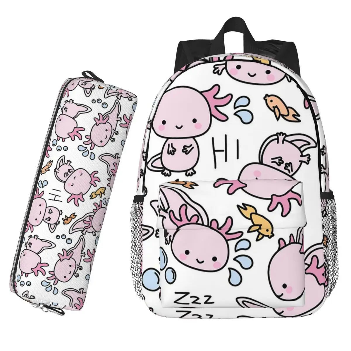 

Рюкзак Swimmy Axolotls, Лидер продаж, рюкзак большой емкости для мальчиков и девочек, сумка для книг, сумки на плечо, детская школьная сумка, пенал