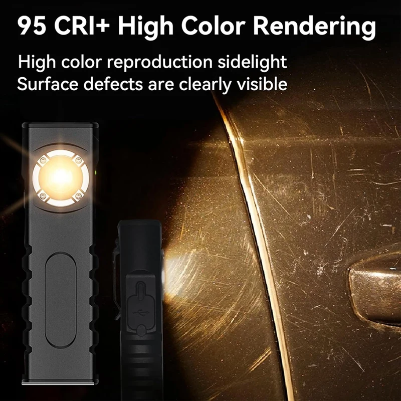 M11K-EDC Flashlight With Auto  Combo Work Light Rechargeable Stepless Dimming Flashlight With Magnet Aluminium Material