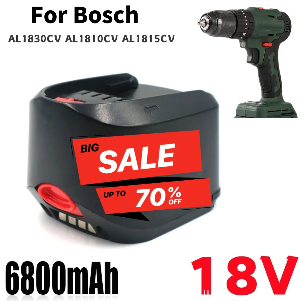 

Аккумулятор 6800 мАч для Bosch PBA, 18 В, для электроинструментов Bosch AL1880CV, AL1810CV, AL18815CV, AL1830CV, сменный аккумулятор