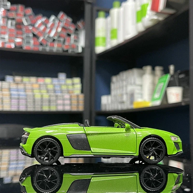 

1:32 AUDI R8 Alloy Open Sports Car Model Diecast & Toy Vehicles Metal Car Model Simulation Sound Light Collection Childrens Gift