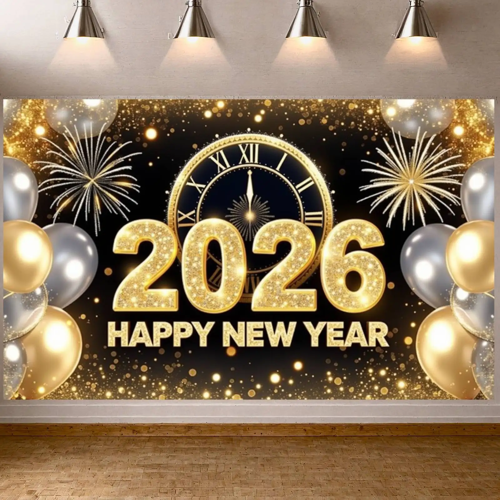 2026 Frohes Neues Jahr Thema Party Hintergrund Banner Neujahr Feiern Familie Party Dekoration Foto Hintergrund Dekoration