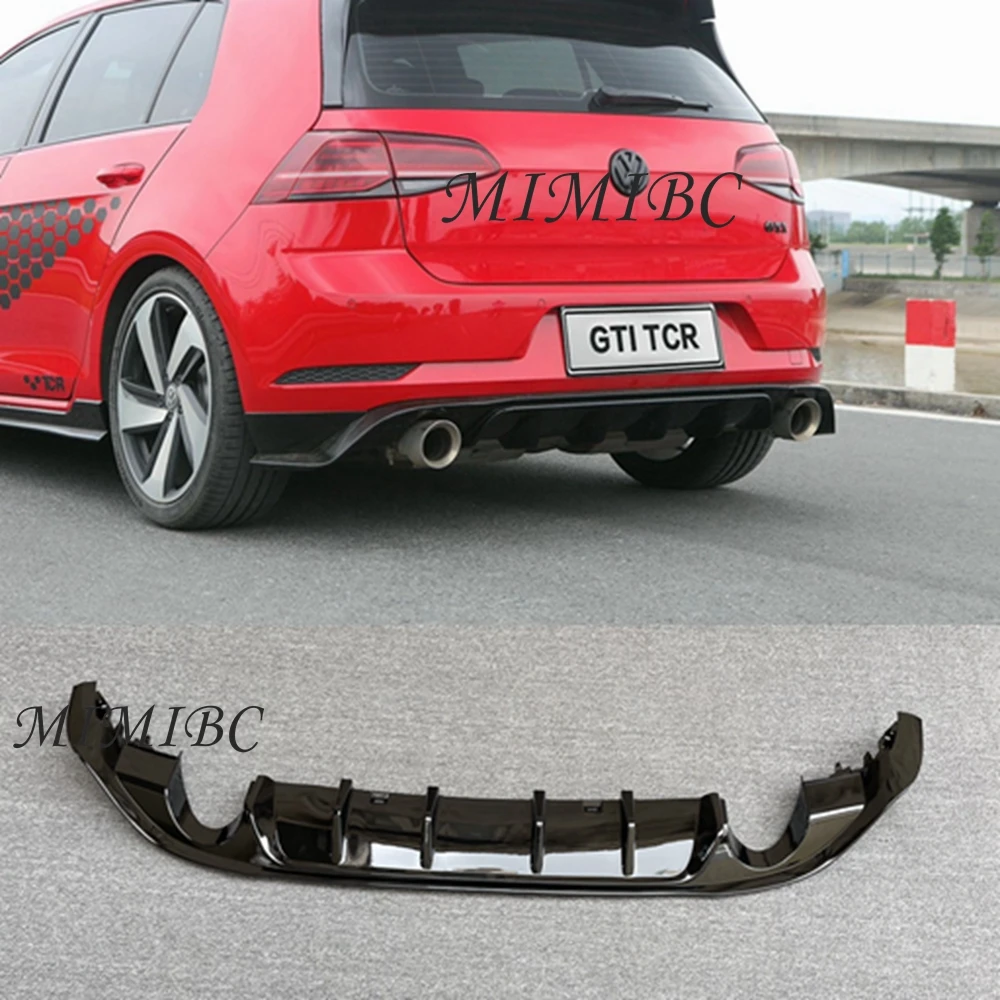 FOR Volkswagen Golf MK7.5 GTI TCR High Quality ABS Material Car Rear Bumper Diffuser Rear Side Diverter Spoiler Lip