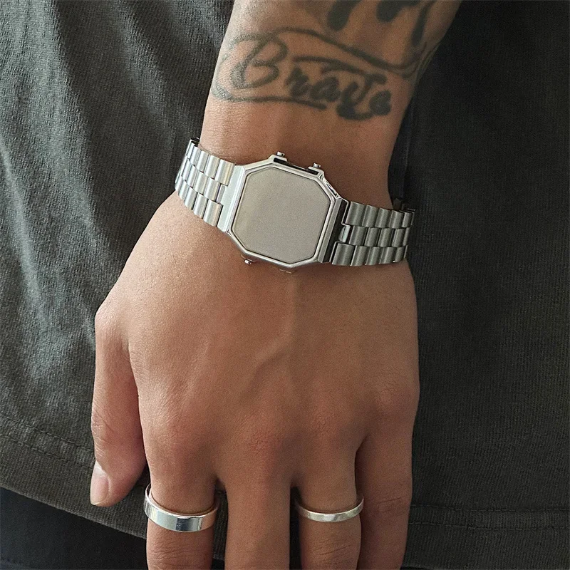 Timeless Wonder Titanium Fake Watch Strap Chain Bracelet Women Designer Jewelry Punk Gothic Boho Ins Kpop Party Lover Rock 1655