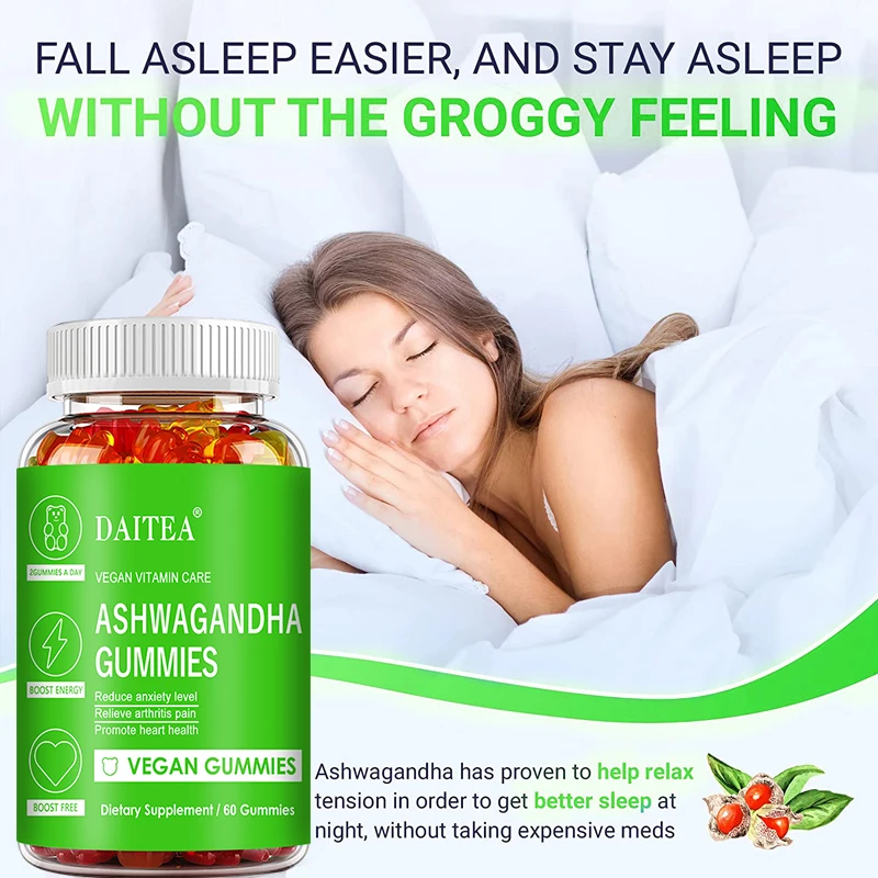 Ashwagandha Gummies 1500 Mg - for Stress & Anxiety Relief, Heart, Joint, Immune & Energy Support, Vegetarian