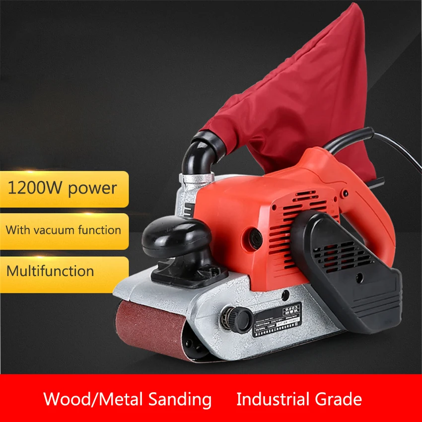 

Multifunctional Belt Sander Sanding Machine High-power Belt Machine Portable Plane Polishing Polisher 1200W 220V/110V 500M/MIN