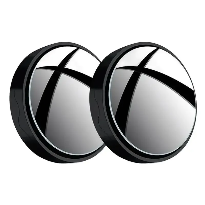 Blind Looking-Glass For Car 2Pcs Suction Cup Convex Rear View Looking-Glass 360 Wide Angle Reversing Auxiliary Blind