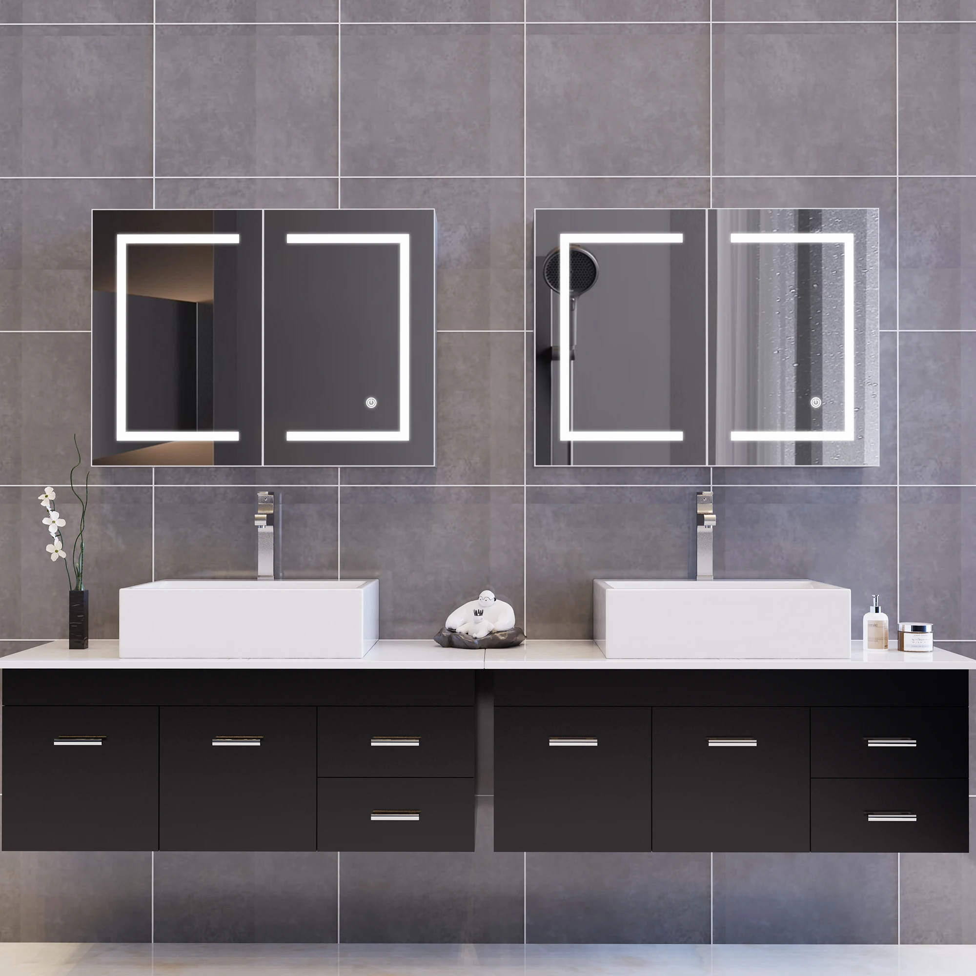 touch control mirror cabinet