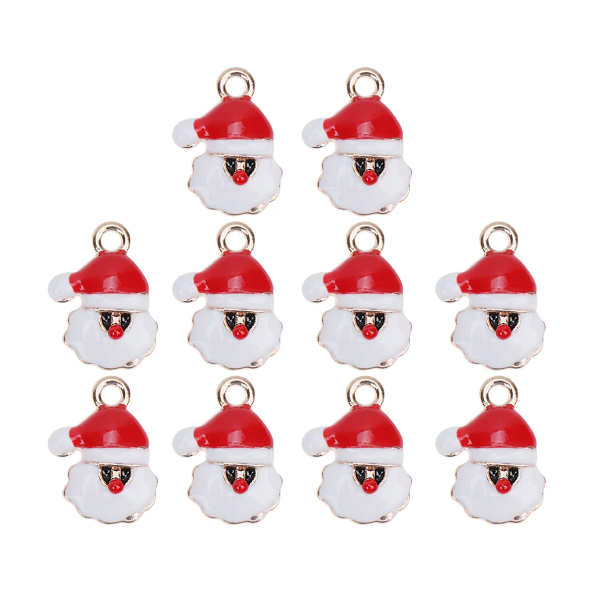 

10 Pcs Christmas Ornament DIY Earrings Jewelry Accessories Necklace Making Charms Personality Xmas Enamel Pendants Miss