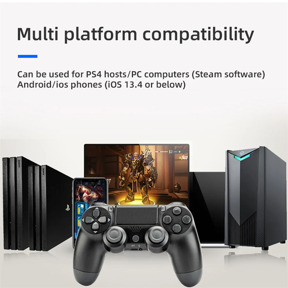 Bezprzewodowy kontroler obsługujący Bluetooth SONY PS4 Bezprzewodowy pad do gier PlayStation 4, konsola typu joystick na PS4 PC z systemem Android