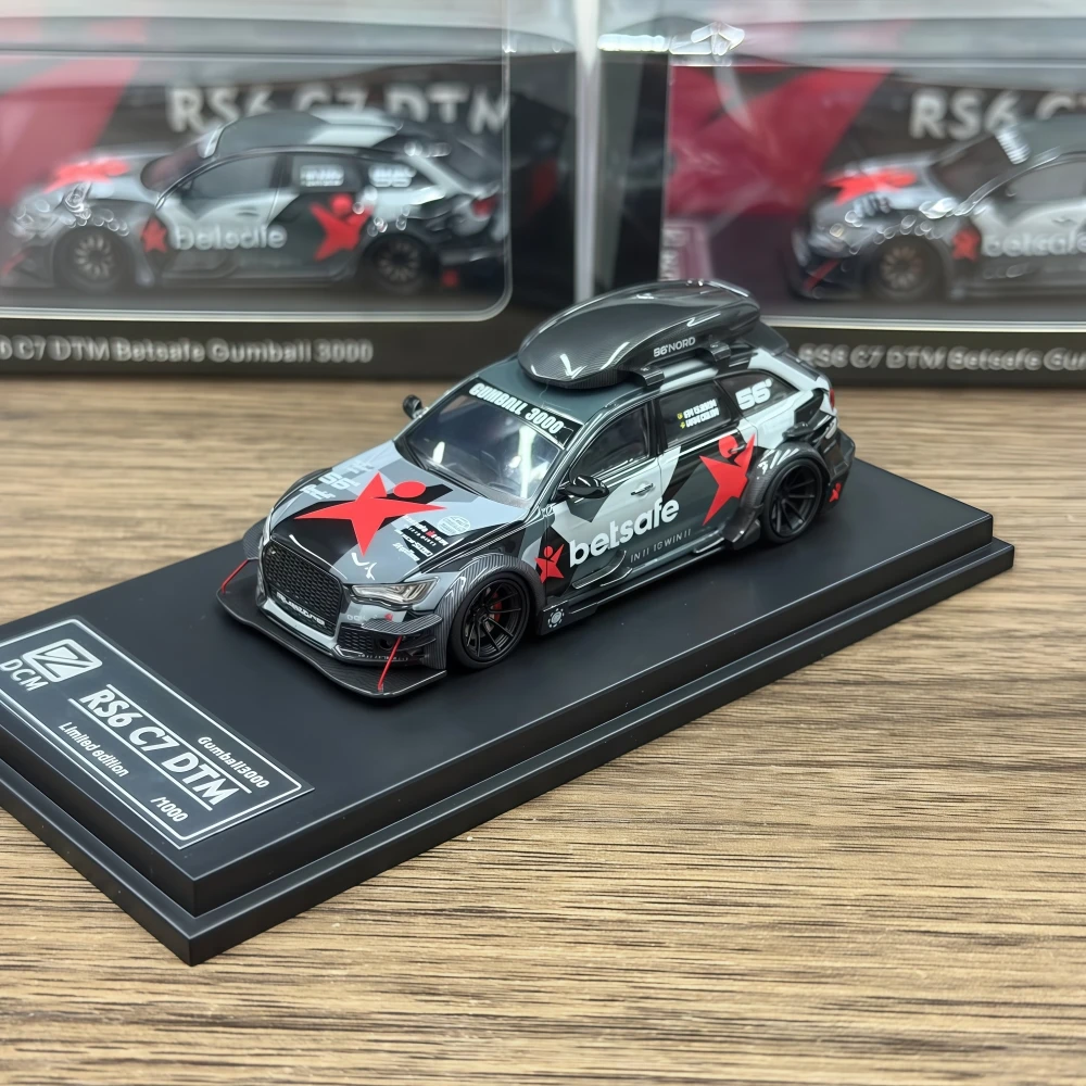 Stocks prêts DCM 1:64 RS6 C7 DTM moulé sous pression en alliage édition limitée modèle de voiture de collection entièrement ouvert