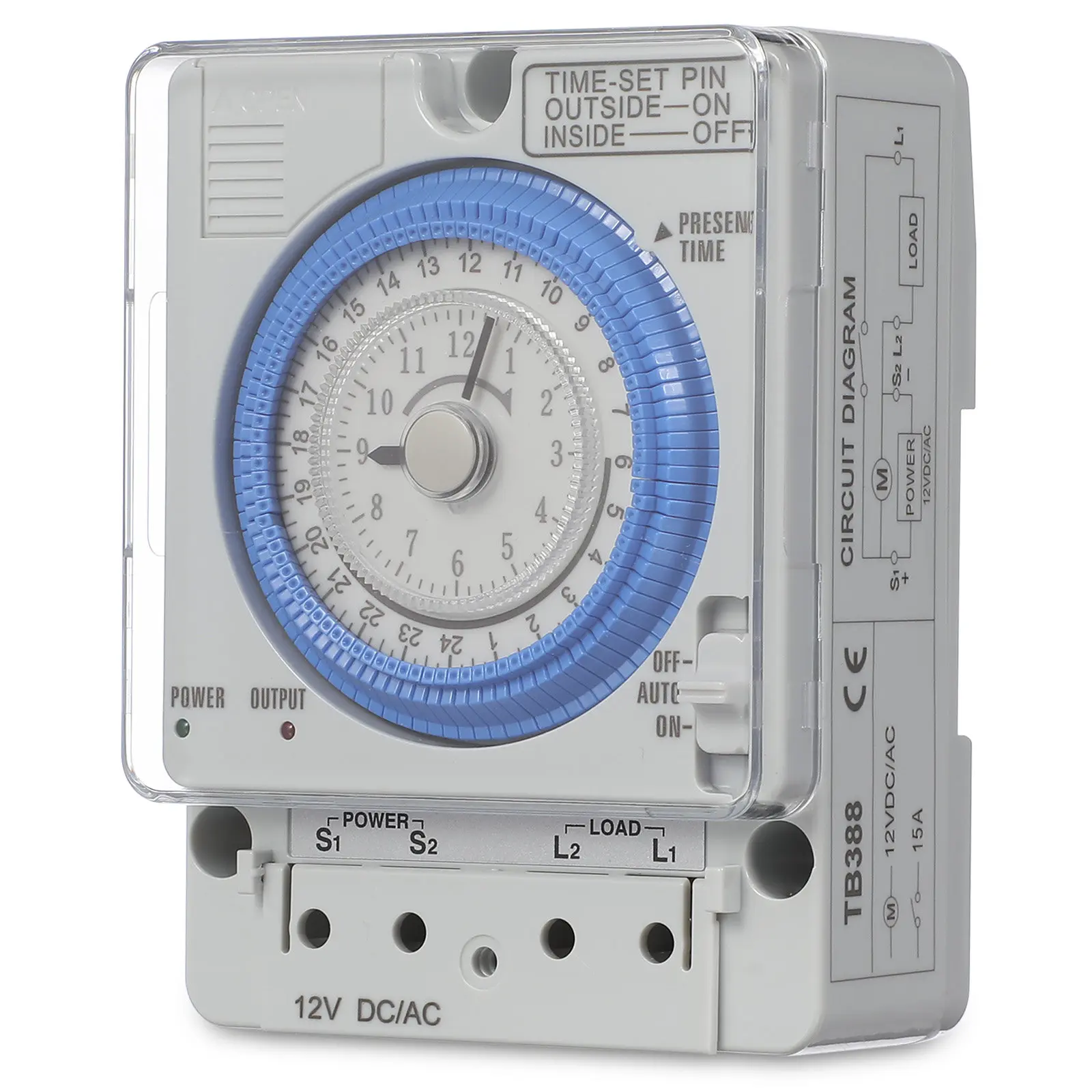 Electric Timer Mechanical Countdown Compact Analog Module Indoor Timers Kitchen