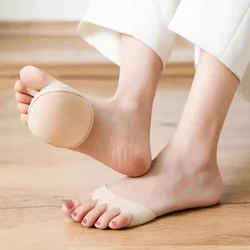 Almohadillas para antepié de cinco dedos de los pies para mujer, medias plantillas de tacón alto, callos, callos, cuidado del dolor de pies, calcetines de choque, insertos de almohadilla para dedos, 2 uds.