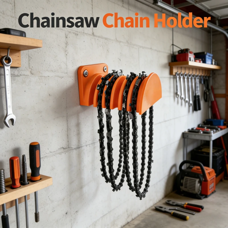 Workshop Tools Organizer - Chainsaw Chain Holder Wall Mount Storage