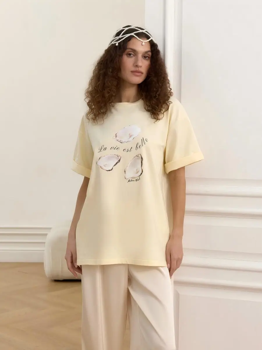 

LIinar Vintage Aesthetic Graphic Printed T Shirt Women Summer Cotton Soft Short Sleeve Tee Female Oversized Higt Street Tops