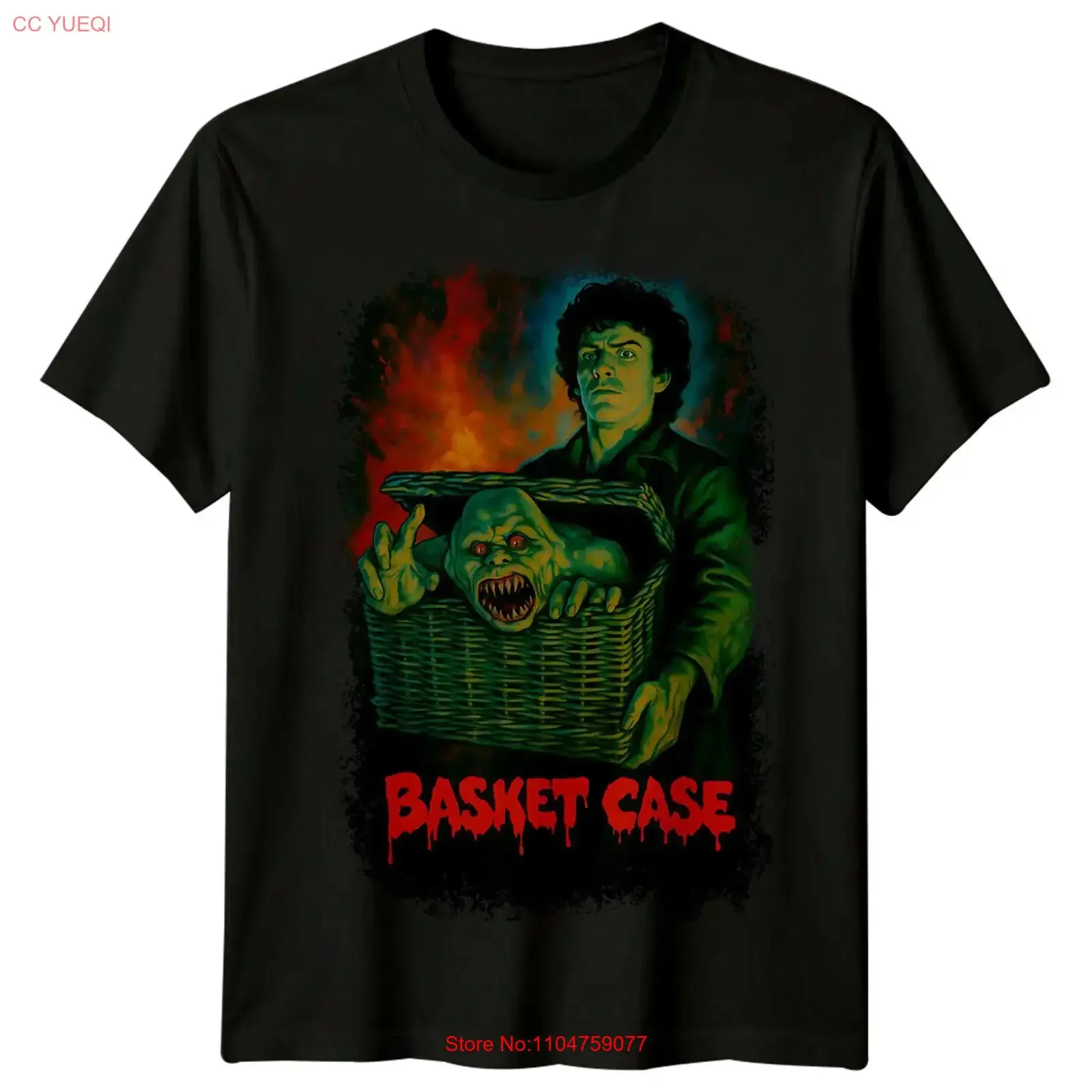 Camiseta inspirada en el póster de la película Basket Case 1982, estilo retro de los años 80, vintage, lavada, transpirable, ropa de diseñador, ligeramente desgastada.