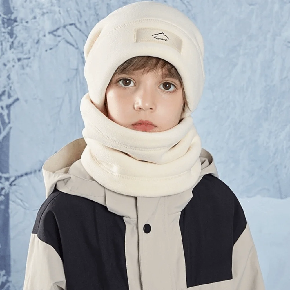 شخصية مرنة قبعة وشاح مجموعة الصوف بطانة بلون وشاح مدمج كل مباراة الدفء الشتاء البلوز قبعة في الهواء الطلق #3