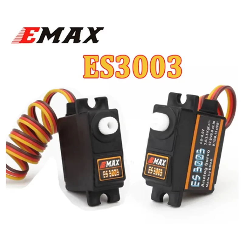 EMAX ES3003 Plastic Analog Servo 17.5g Waterproof Servo with Gears for RC Car Helicopter Boat Airplane Accessories