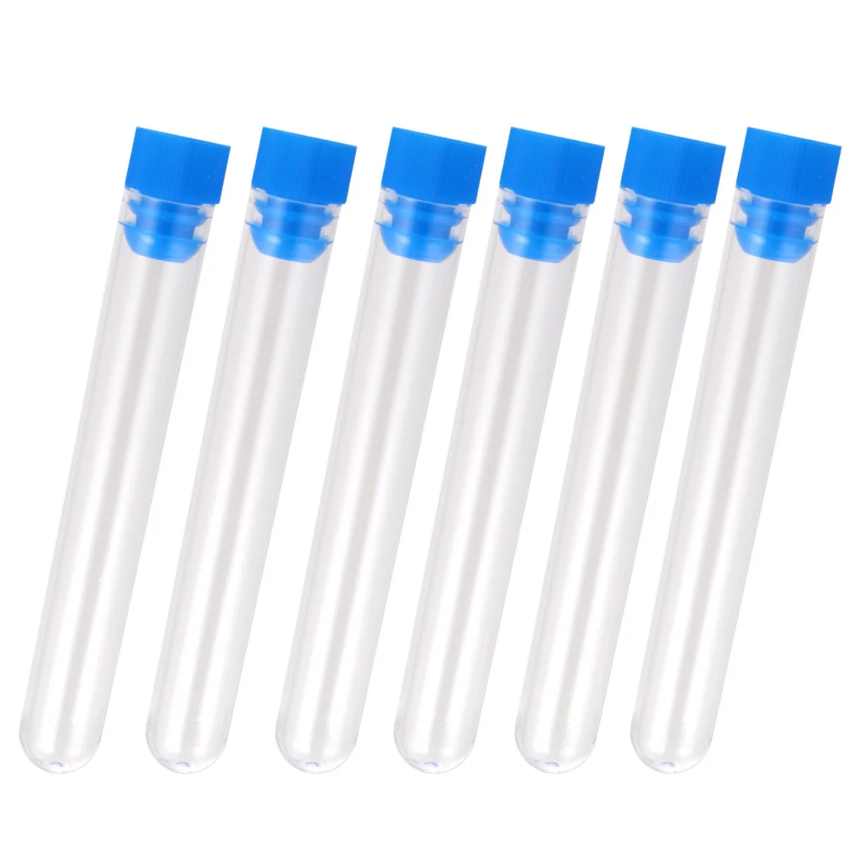 50Pcs Clear Plastic Tubes with Lids Premium Eco Friendly Test Tube Set for Science Labs Chemical Storage Travel Samples