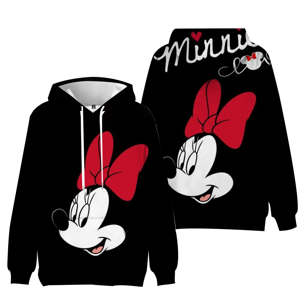 Autumn Mickey Mouse Printed Hoodie Women Fashion Korean Hooded Sweatshirts Woman Y2K Streetwear Loose Hoodies