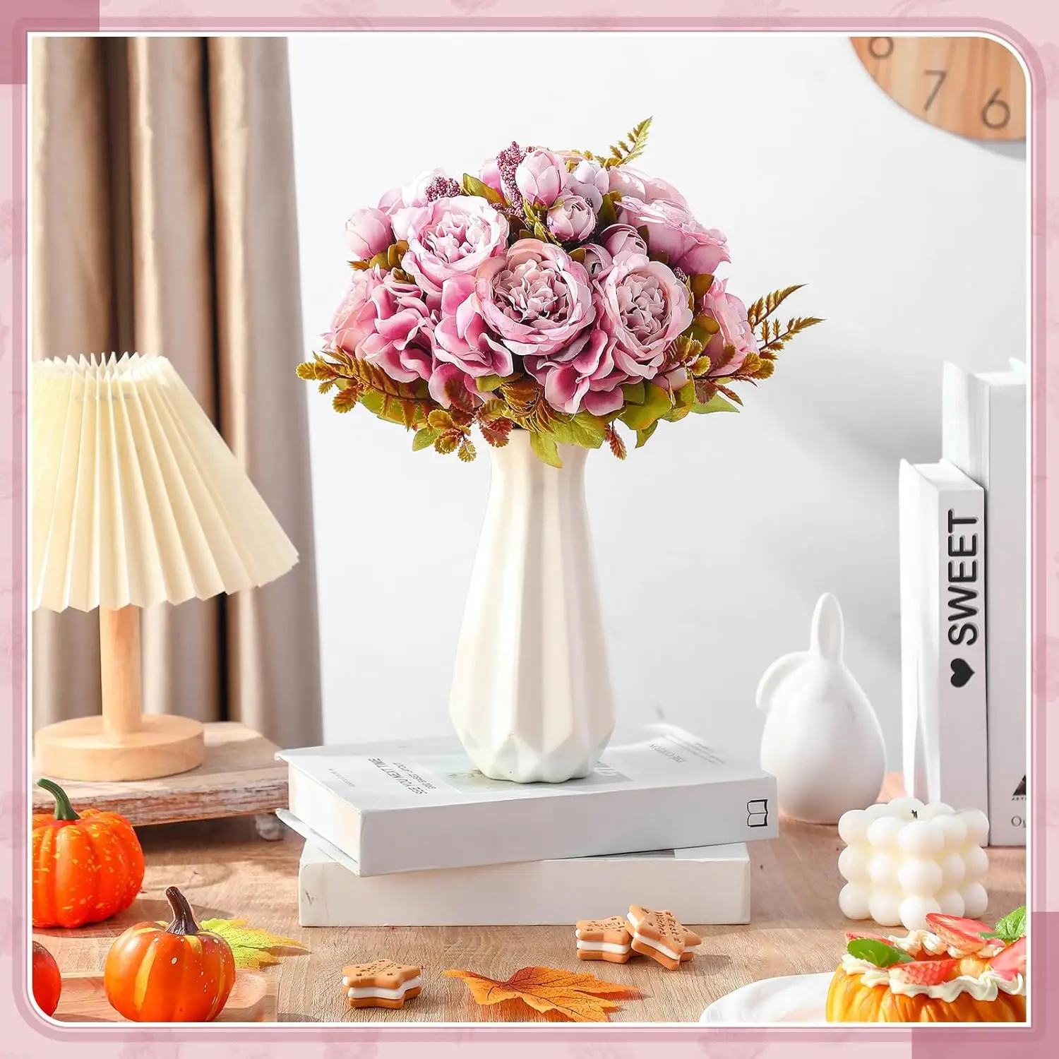 6 Stück Künstliche Blumen für Festivals, Hochzeiten, Kränze, Gartenbögen, Kunstpflanzen, Blumensträuße, Vasen, Raumdekoration, Seiden-DIY-Geschenke – Detail 13