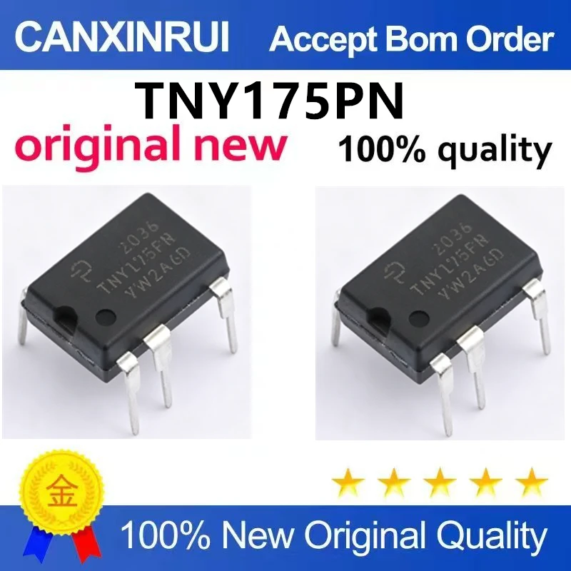 （5pcs10pcs）New original TNY175PN TNY175P power management chip IC plug DIP-7