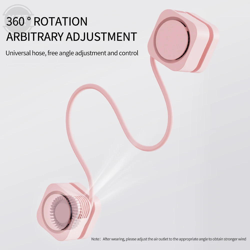 Neue wiederauf ladbare tragbare kleine Lüfter elektrische Lüfter Studenten universelle blattlose hängende Hals ventilator hängen kleinen Hals ventilator für den Außenbereich