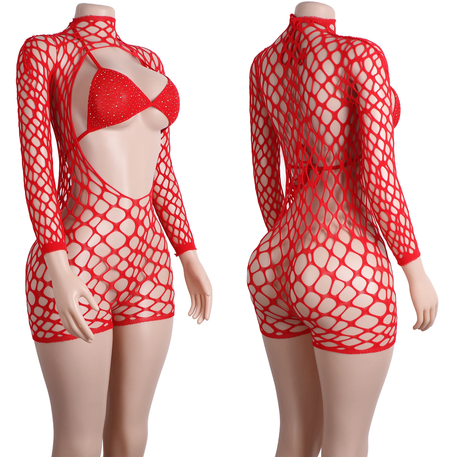 

Комплект эротического белья из сетки: шорты, бюстгальтер с акцентом на соски, клубная одежда для взрослых, акция на демонстрацию товара