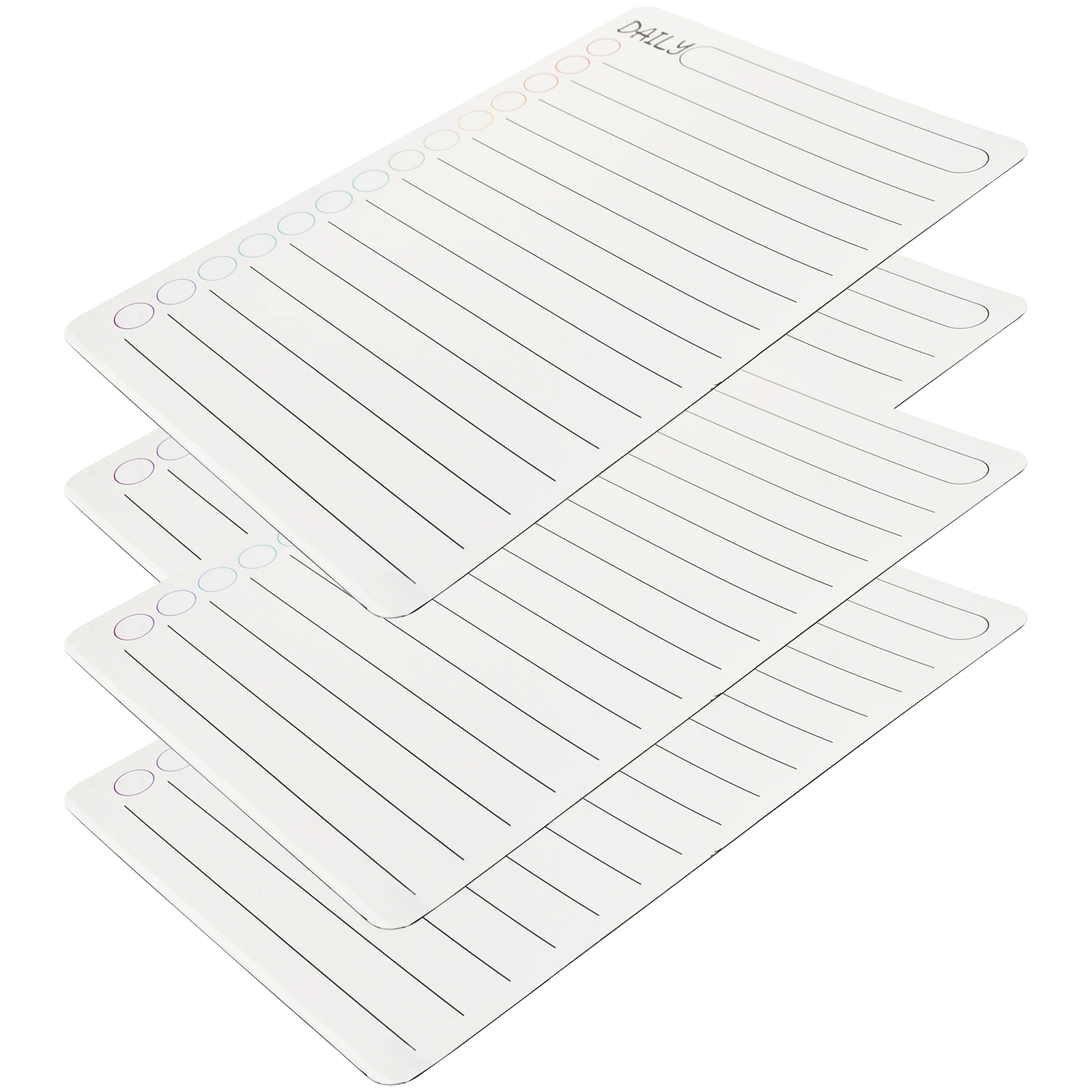 

4 Pcs Schedule Daily Whiteboard Soft Dry Erase Reusable Planner Board for Dry Erase Planner Board Refrigerator