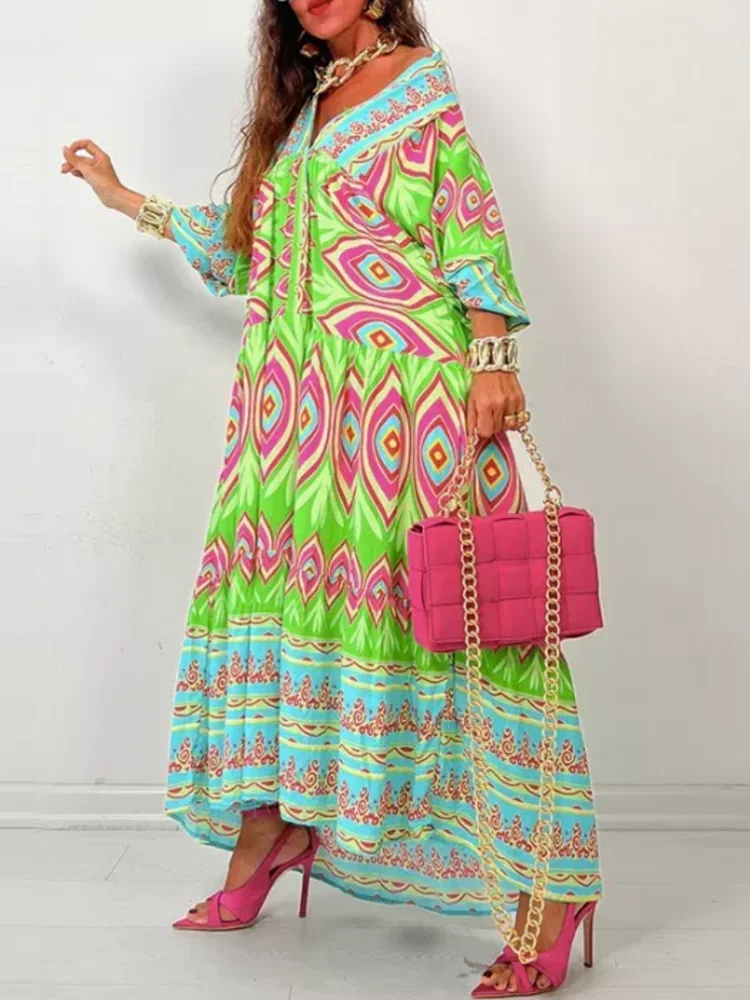 Осенние новые африканские платья для женщин Vetement Femme Dashiki Abaya платье макси с принтом африканская одежда Дашики Анкара платья