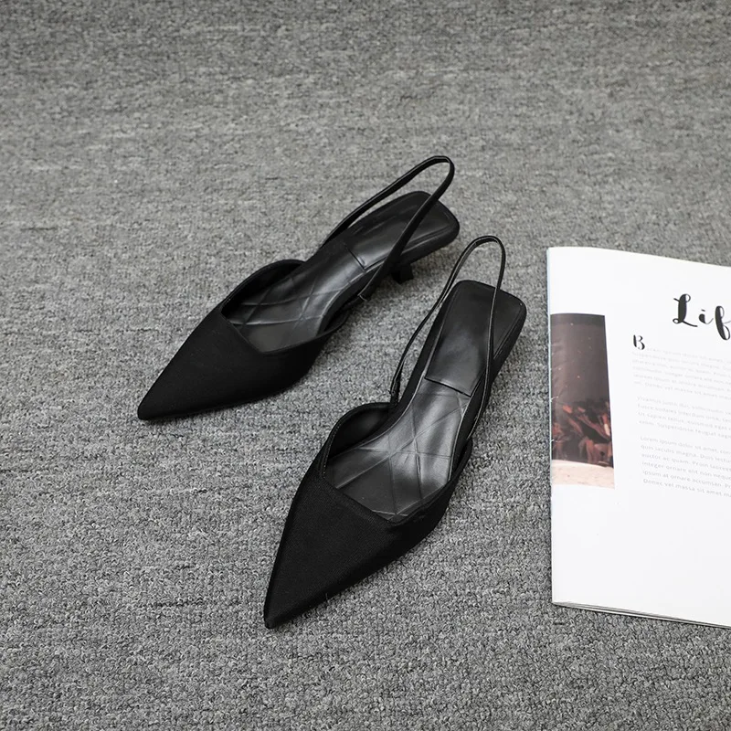 Zapatos de Mujer Verano 2026 - Elegantes Zapatos de Tacón de Aguja con Punta en Pico y una Sola Correa, Sandalias Elegantes