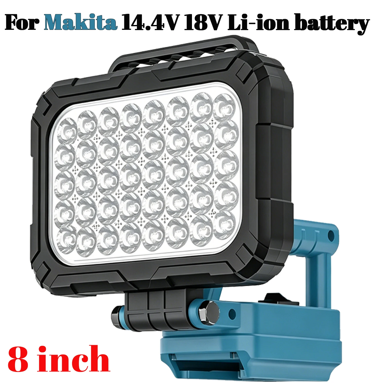 Kabellose LED-Arbeitsleuchte für Makita 14,4–20 V Li-Ionen-Akku, tragbarer USB-Haken, verstellbarer Winkelgriff, Notlicht, ohne Akku – Detail 5