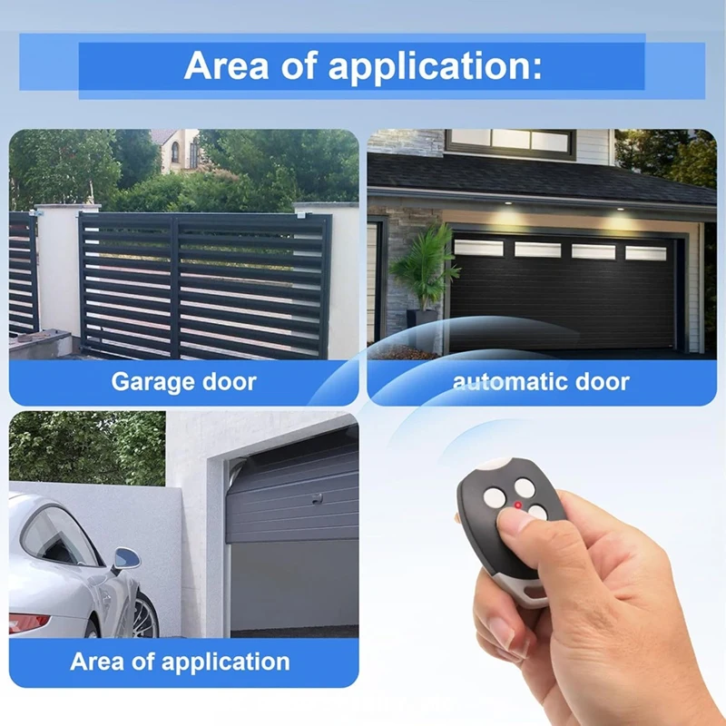 433.92Mhz Garage Door Opener, 2Pcs Garage Door Remote Control For Ditec GOL4, BIXLG4, BIXLP2, , Handheld Transmitter