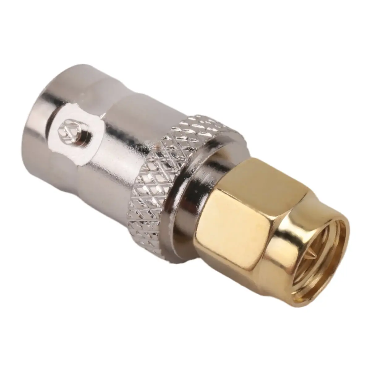 NEW DT85- SMA Male to Silver Tone BNC Female Connector Adapter