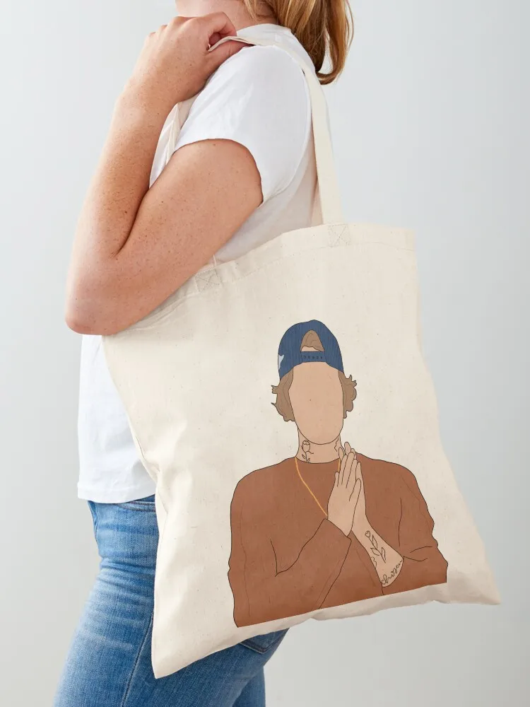 

Cute JBiebs Portriat Tote Bag canvas tote bag Women's shopping bag ecological bags tote bags men
