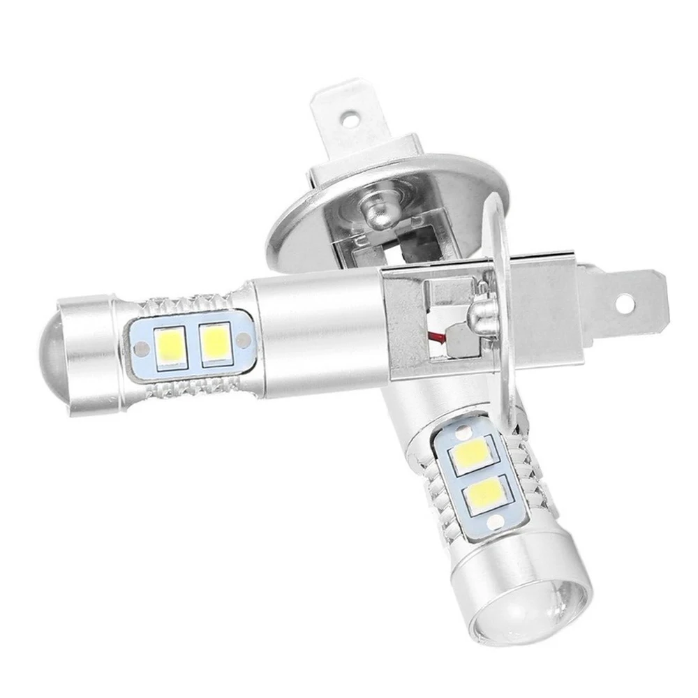 2 Pcs H1 LED Headlight Bulbs 6000K Super Bright Car High Low Beam Motorcycle Headlights Auto Light Car Accessories