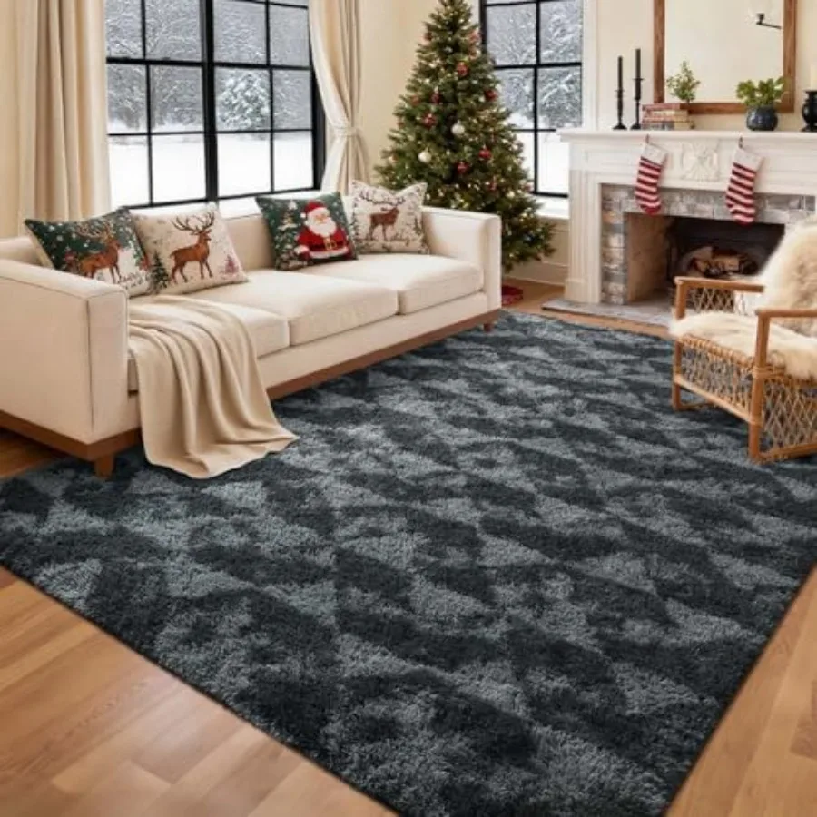

5x7 футов Большие коврики для спальни, гостиной для мужчин и мальчиков, окрашенные в галстук, ультрамягкие пушистые пушистые коврики для пола в помещении, эстетический