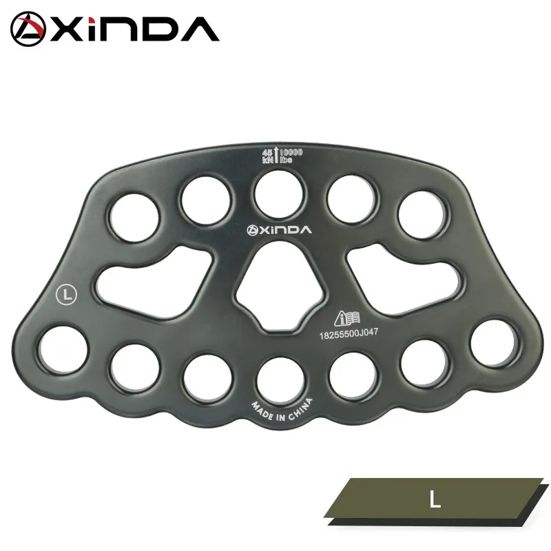 XINDA Professionelle Zubehör Split Seil Platte Teilen 4-loch Kraft Platte Outdoor Vier-loch Platte Klettern Ausrüstung