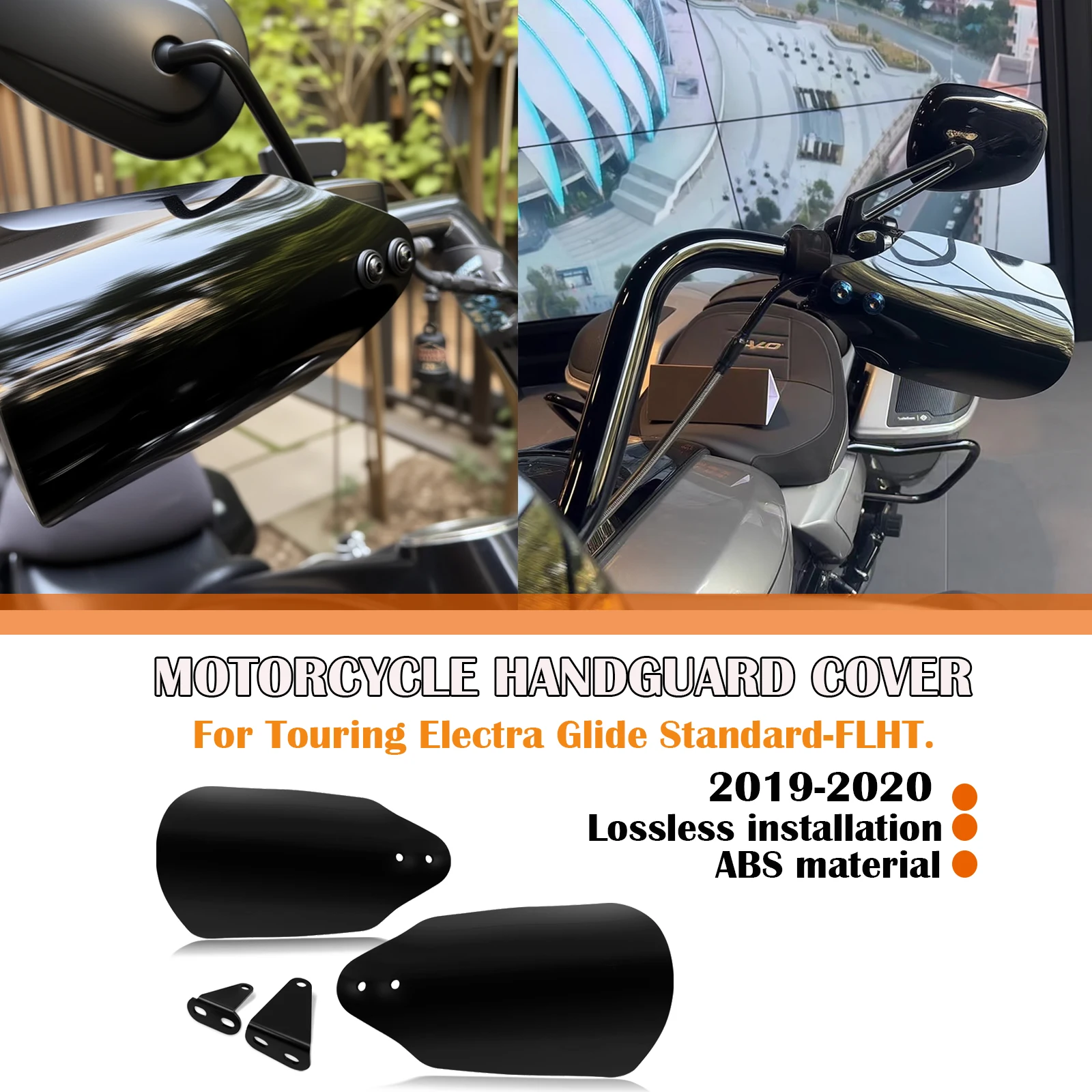 

Motorcycle Handguard Shield Hand Guard Protector For Harley Touring Electra Glide Standard-FLHT 2019-2020