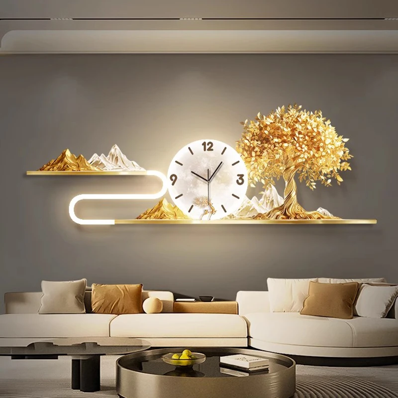 Digital Luxury Wall Clocks Art Mural Led Restaurant Modern Aesthetic Wall Watch Fashion Reloj De Pared Living Room Decoration