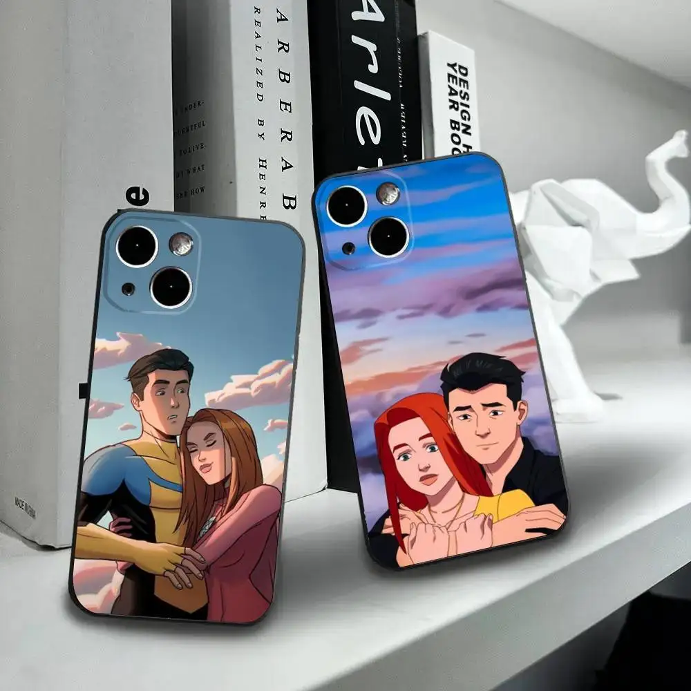 

Cartoon A-Atom Eve P-Poster Phone Case For iPhone16,15,14,13,12 Mini 11 Pro XR,X,XS,MAX 7,8 Plus Silicone Cover Soft Black