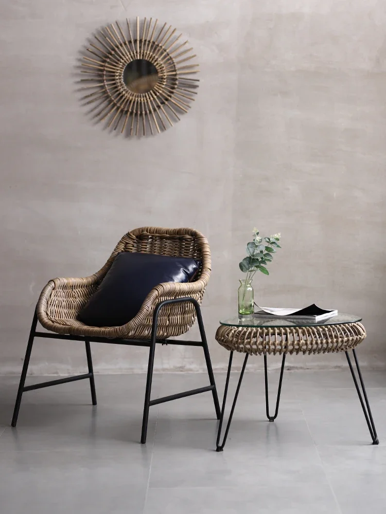 

Rattan Tea Table B & B Creative Side Table Modern Minimalist Retro Tea Table