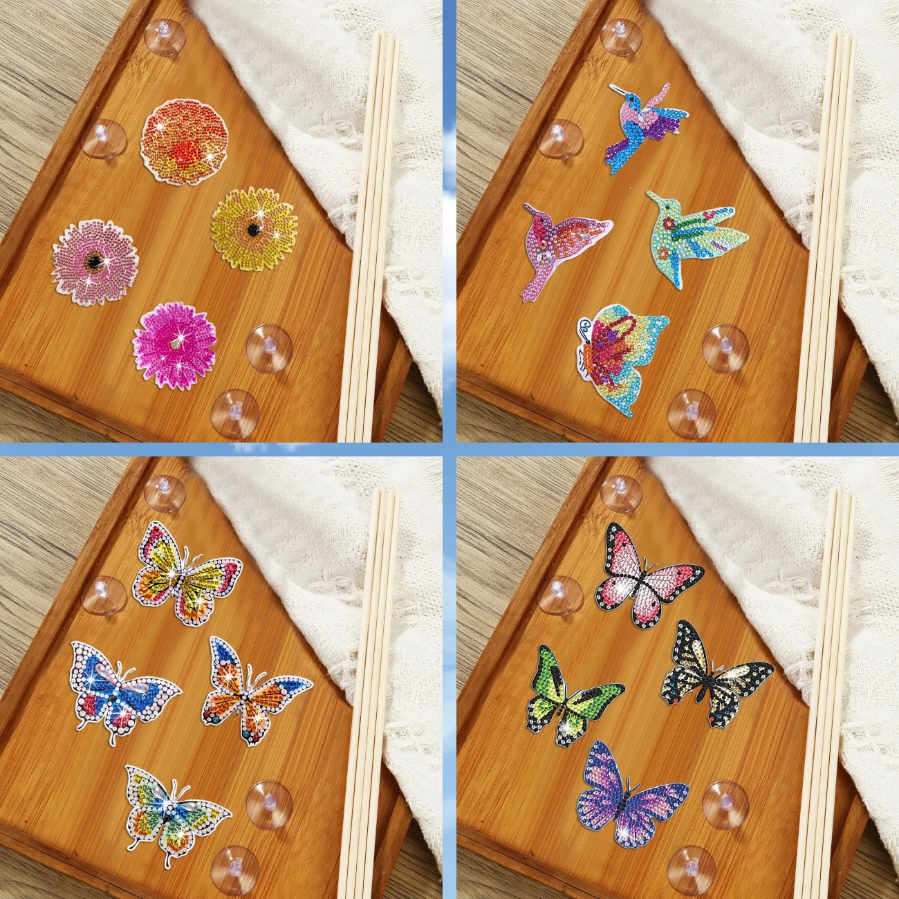 8 pieces of butterfly/flower/p - Art And Craft Valentine recension och pris
