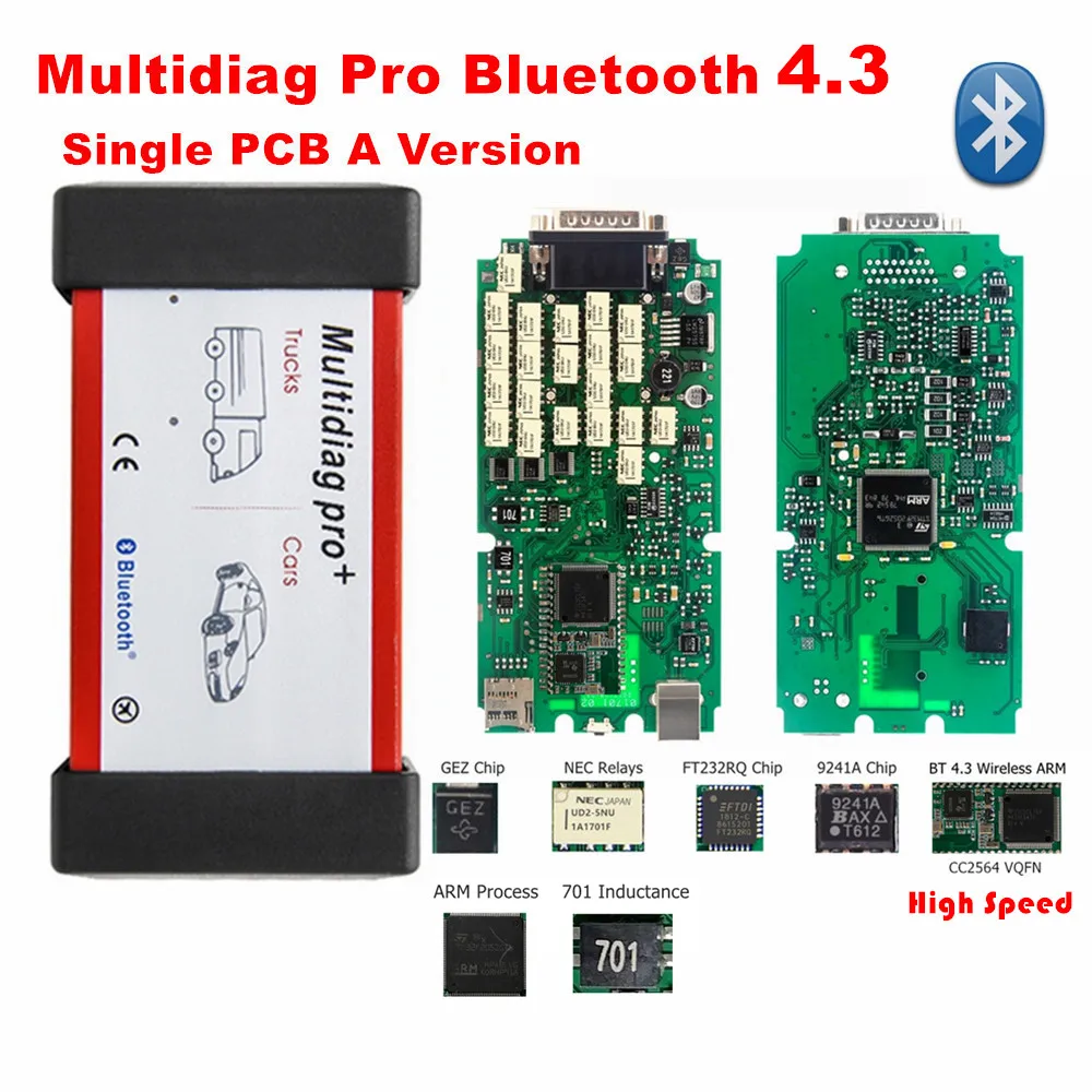 Single A+ PCB BT4.3 V2021.11 Update Firmware 3201 Nieuwe VCI Reparatie Tool TCS PRO+ Multidiag 9241A 2020.23 Gratis Keygen AUTO/VRACHTWAGENS