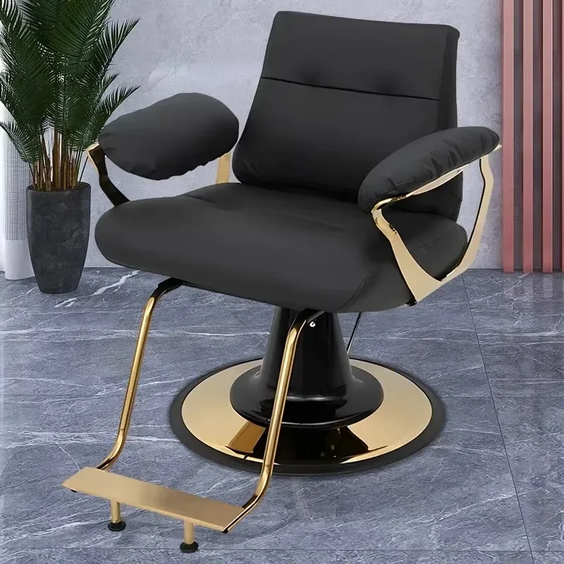 

Trendy Personalized Barber Chair Portable Gold Barbershop Simple Barber Chair Men Classic Cadeira De Barbeiro Furniture